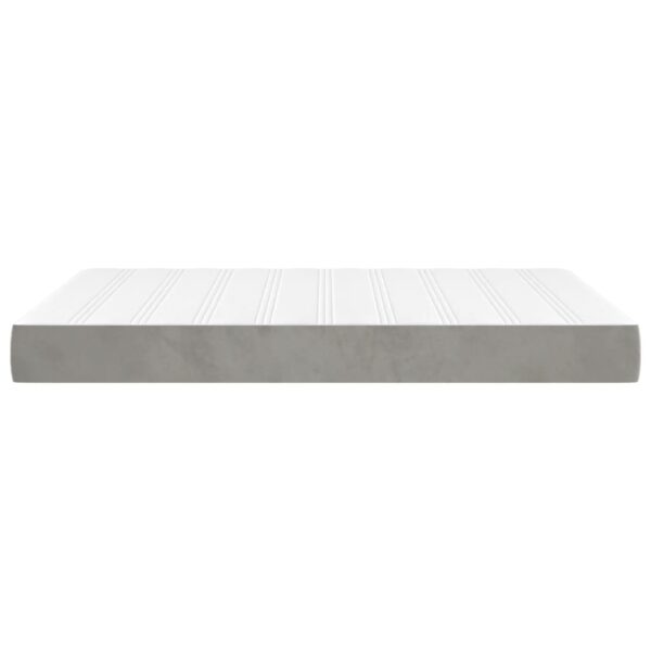 vidaXL Pocket Spring Bed Mattress Light Gray 53.9"x74.8"x7.9" Full Velvet - Image 4