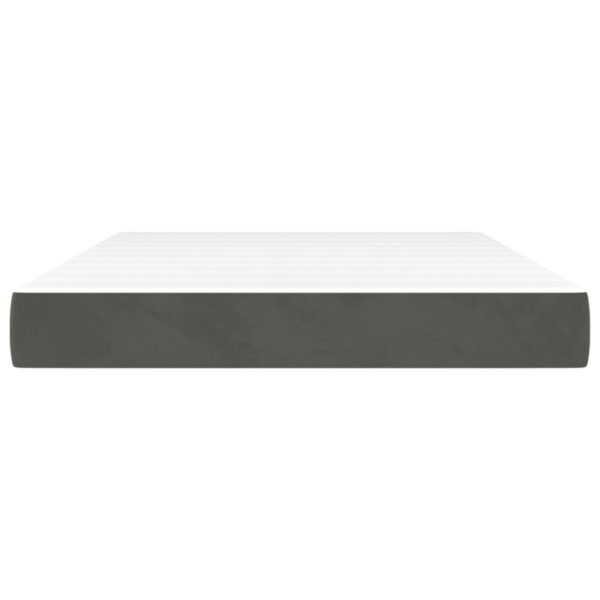 vidaXL Pocket Spring Bed Mattress Dark Gray 53.9"x74.8"x7.9" Velvet - Image 3