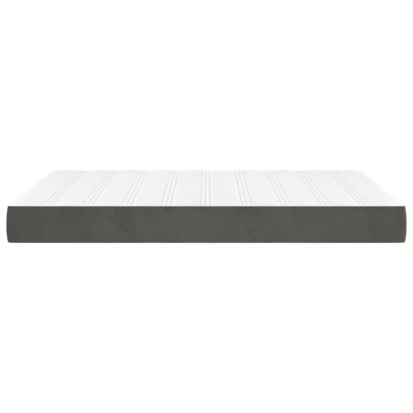 vidaXL Pocket Spring Bed Mattress Dark Gray 53.9"x74.8"x7.9" Velvet - Image 4