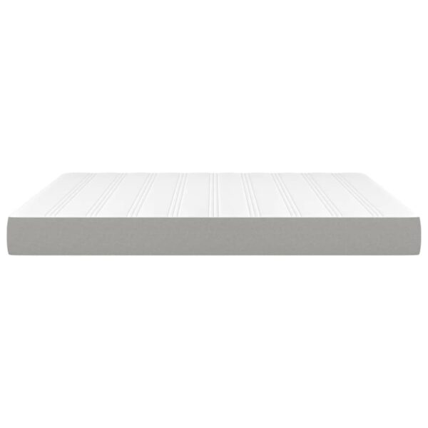 vidaXL Pocket Spring Bed Mattress Light Gray 59.8"x79.9"x7.9" Queen Fabric - Image 4