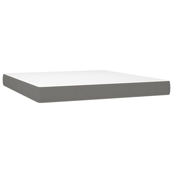 vidaXL Pocket Spring Bed Mattress Dark Gray 59.8"x79.9"x7.9" Queen Fabric - Image 2