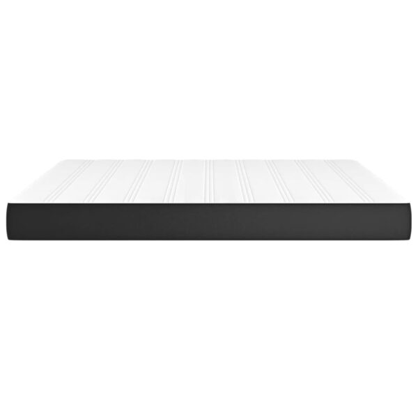 vidaXL Pocket Spring Bed Mattress Black 59.8"x79.9"x7.9" Queen Faux Leather - Image 4