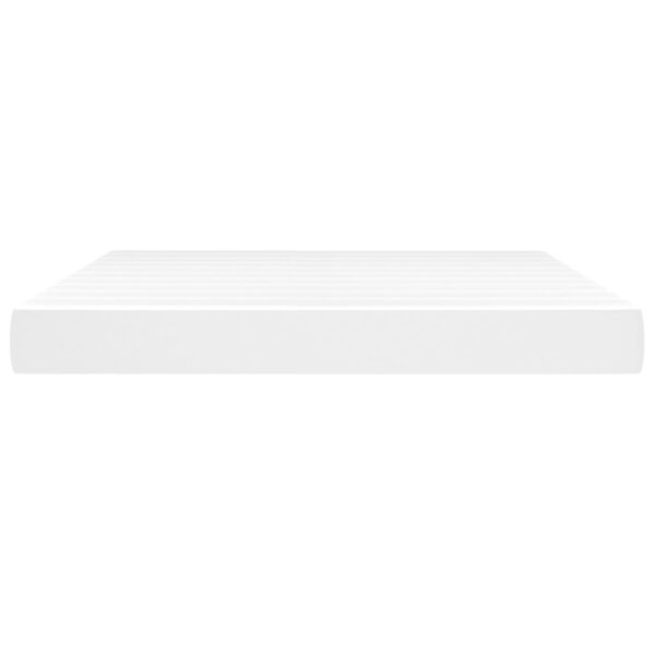 vidaXL Pocket Spring Bed Mattress White 59.8"x79.9"x7.9" Queen Faux Leather - Image 3