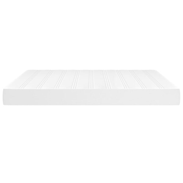 vidaXL Pocket Spring Bed Mattress White 59.8"x79.9"x7.9" Queen Faux Leather - Image 4