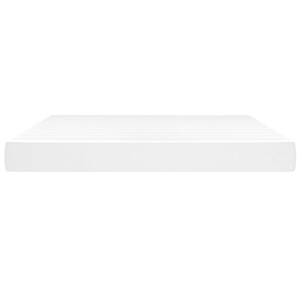 vidaXL Pocket Spring Bed Mattress White 76"x79.9"x7.9" King Faux Leather - Image 3