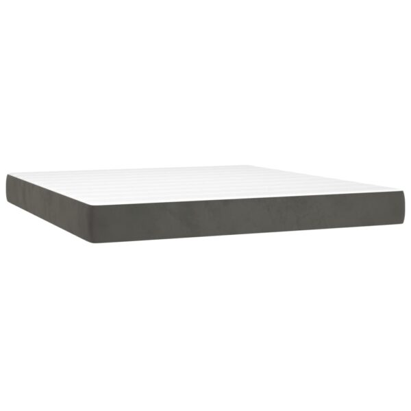 vidaXL Pocket Spring Bed Mattress Dark Gray 72"x83.9"x7.9" California King Velvet - Image 2