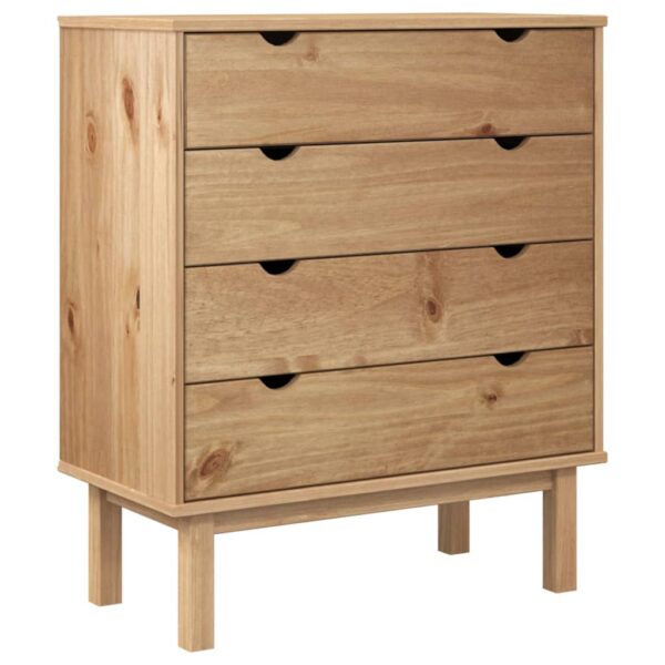 vidaXL Drawer Cabinet OTTA 30.1"x15.6"x35.4" Solid Wood Pine - Image 2