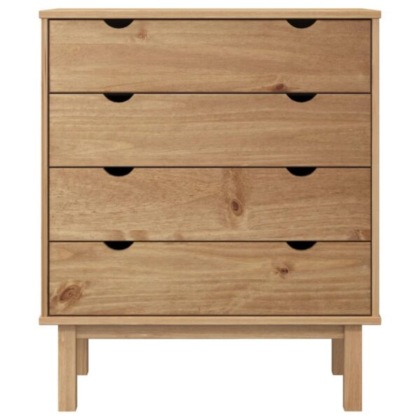 vidaXL Drawer Cabinet OTTA 30.1"x15.6"x35.4" Solid Wood Pine - Image 3