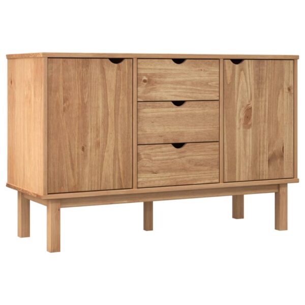 vidaXL Sideboard OTTA 44.7"x16.9"x28.7" Solid Wood Pine - Image 2