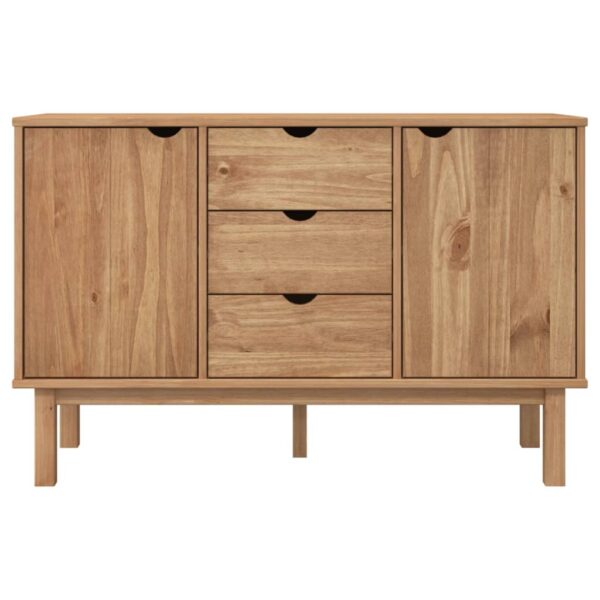 vidaXL Sideboard OTTA 44.7"x16.9"x28.7" Solid Wood Pine - Image 3