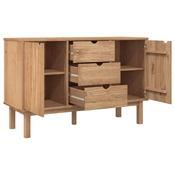 vidaXL Sideboard OTTA 44.7"x16.9"x28.7" Solid Wood Pine - Image 4