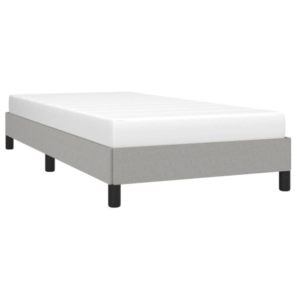 vidaXL Bed Frame Light Gray 39.4"x74.8" Twin Fabric - Image 3