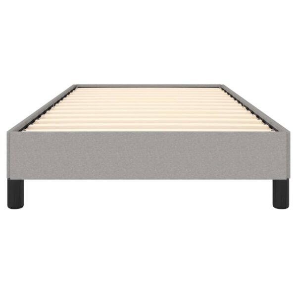 vidaXL Bed Frame Light Gray 39.4"x74.8" Twin Fabric - Image 5