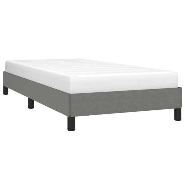 vidaXL Bed Frame Dark Gray 39.4"x74.8" Twin Fabric - Image 3