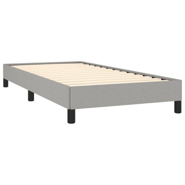 vidaXL Bed Frame Light Gray 39.4"x79.9" Twin XL Fabric - Image 4