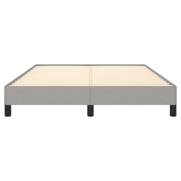 vidaXL Bed Frame Light Gray 53.9"x74.8" Full Fabric - Image 5