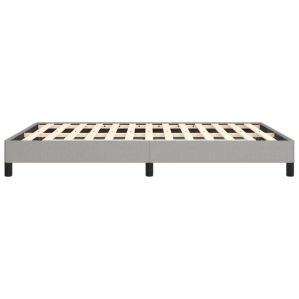 vidaXL Bed Frame Light Gray 53.9"x74.8" Full Fabric - Image 6