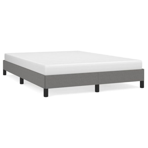 vidaXL Bed Frame Dark Gray 53.9"x74.8" Full Fabric - Image 2