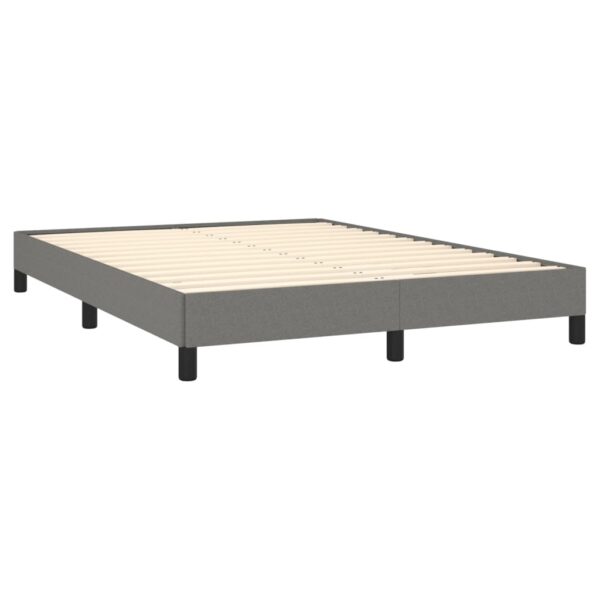 vidaXL Bed Frame Dark Gray 53.9"x74.8" Full Fabric - Image 4