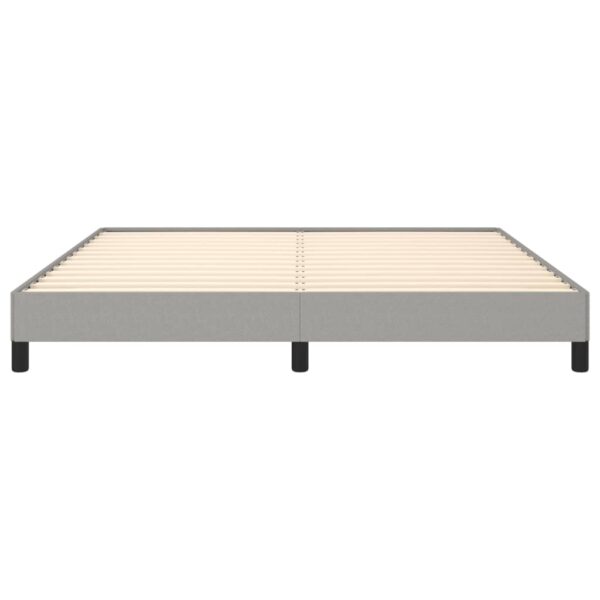 vidaXL Bed Frame Light Gray 59.8"x79.9" Queen Fabric - Image 5