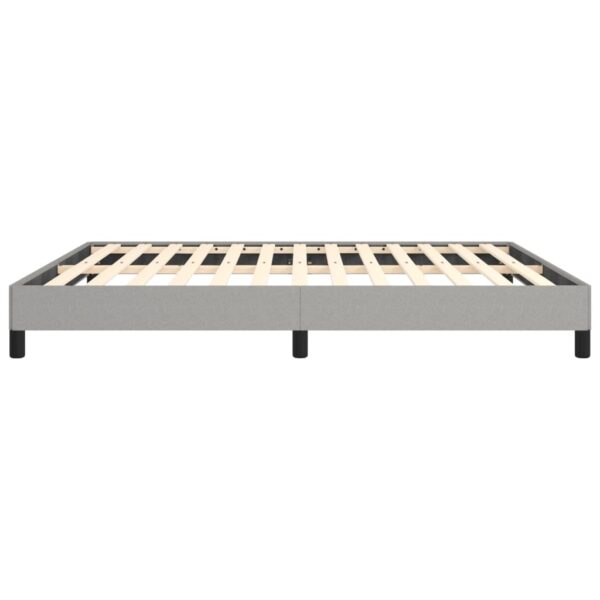 vidaXL Bed Frame Light Gray 59.8"x79.9" Queen Fabric - Image 6