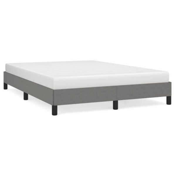 vidaXL Bed Frame Dark Gray 59.8"x79.9" Queen Fabric - Image 2