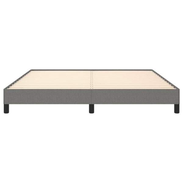 vidaXL Bed Frame Dark Gray 59.8"x79.9" Queen Fabric - Image 5