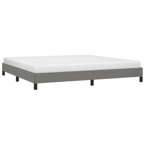 vidaXL Bed Frame Dark Gray 76"x79.9" King Fabric - Image 3