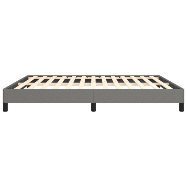 vidaXL Bed Frame Dark Gray 76"x79.9" King Fabric - Image 6