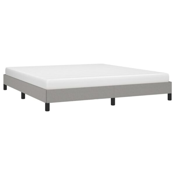 vidaXL Bed Frame Light Gray 72"x83.9" California King Fabric - Image 3