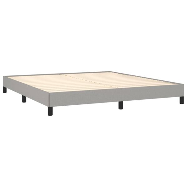 vidaXL Bed Frame Light Gray 72"x83.9" California King Fabric - Image 4