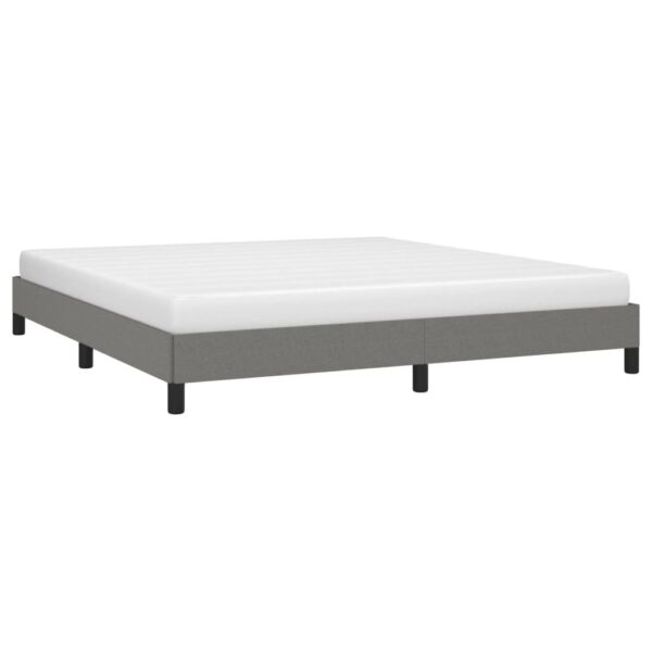 vidaXL Bed Frame Dark Gray 72"x83.9" California King Fabric - Image 3