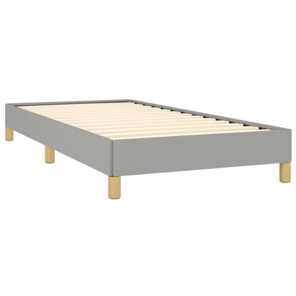 vidaXL Bed Frame Light Gray 39.4"x74.8" Twin Fabric - Image 4