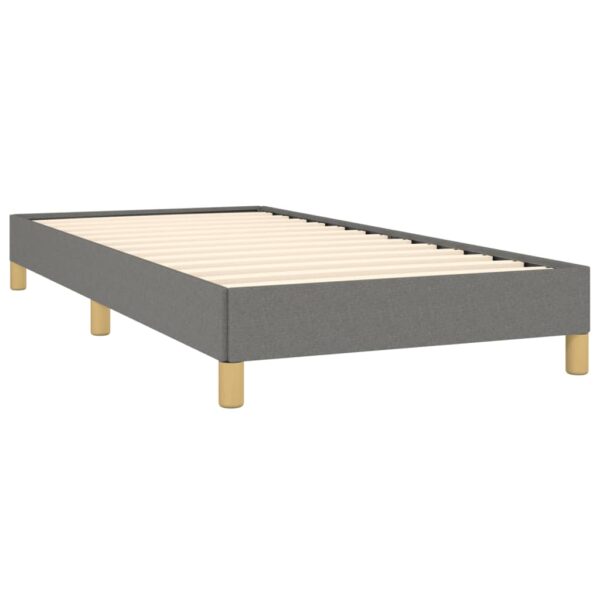 vidaXL Bed Frame Dark Gray 39.4"x74.8" Twin Fabric - Image 4