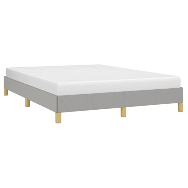 vidaXL Bed Frame Light Gray 53.9"x74.8" Full Fabric - Image 3