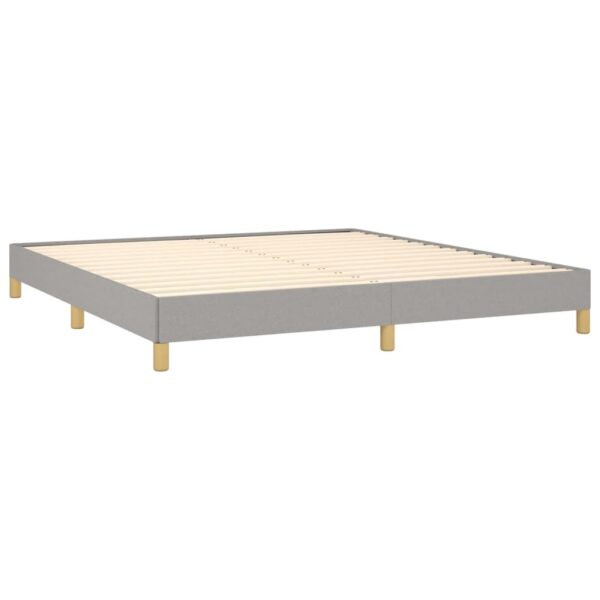 vidaXL Bed Frame Light Gray 72"x83.9" California King Fabric - Image 4