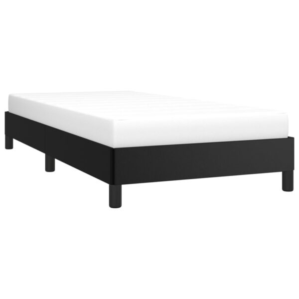 vidaXL Bed Frame Black 39.4"x74.8" Twin Faux Leather - Image 3