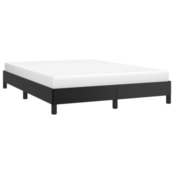 vidaXL Bed Frame Black 53.9"x74.8" Full Faux Leather - Image 3