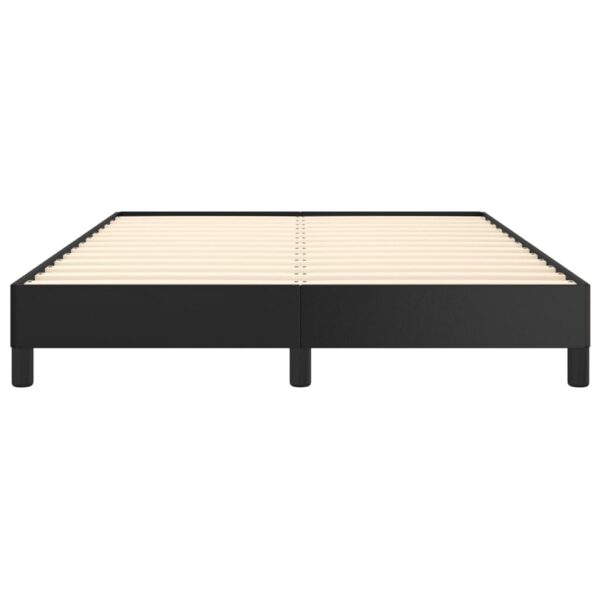 vidaXL Bed Frame Black 53.9"x74.8" Full Faux Leather - Image 5