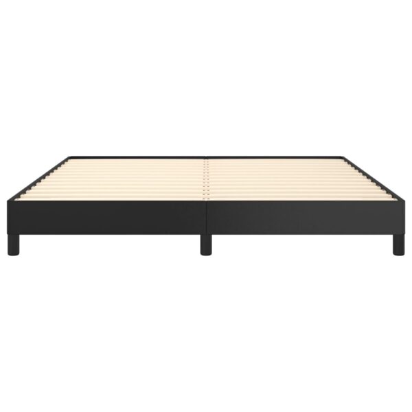 vidaXL Bed Frame Black 59.8"x79.9" Queen Faux Leather - Image 5