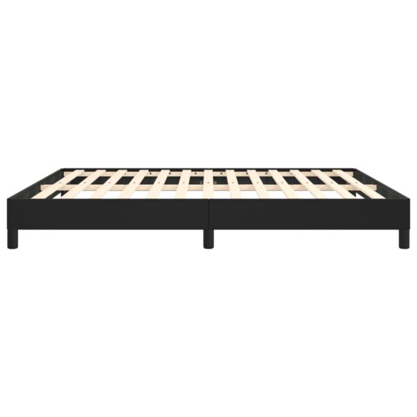 vidaXL Bed Frame Black 76"x79.9" King Faux Leather - Image 6