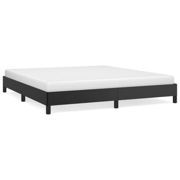 vidaXL Bed Frame Black 72"x83.9" California King Faux Leather - Image 2