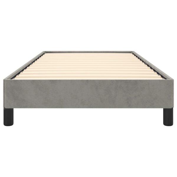 vidaXL Bed Frame Light Gray 39.4"x74.8" Twin Velvet - Image 5