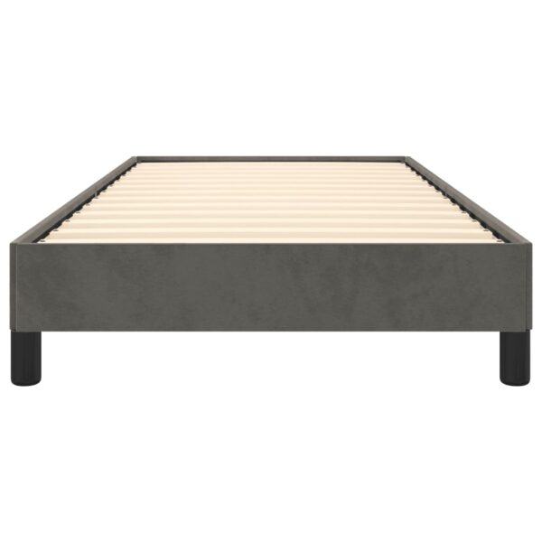 vidaXL Bed Frame Dark Gray 39.4"x74.8" Twin Velvet - Image 5