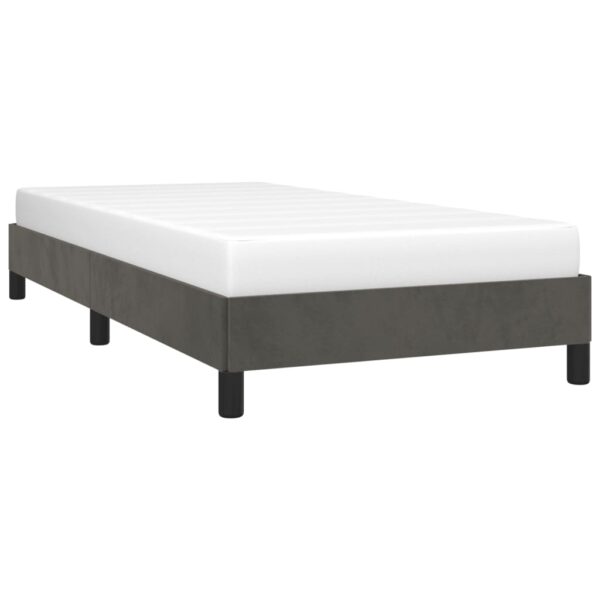 vidaXL Bed Frame Dark Gray 39.4"x79.9" Twin XL Velvet - Image 3