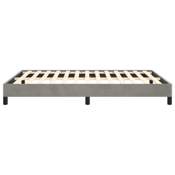 vidaXL Bed Frame Light Gray 53.9"x74.8" Full Velvet - Image 6