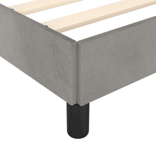 vidaXL Bed Frame Light Gray 53.9"x74.8" Full Velvet - Image 7