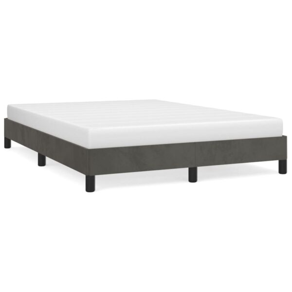 vidaXL Bed Frame Dark Gray 59.8"x79.9" Queen Velvet - Image 2