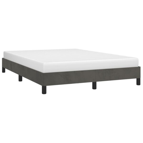 vidaXL Bed Frame Dark Gray 59.8"x79.9" Queen Velvet - Image 3