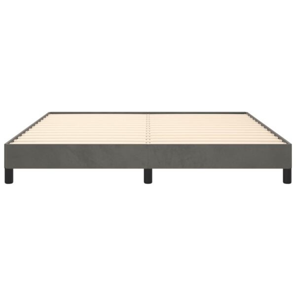 vidaXL Bed Frame Dark Gray 59.8"x79.9" Queen Velvet - Image 5